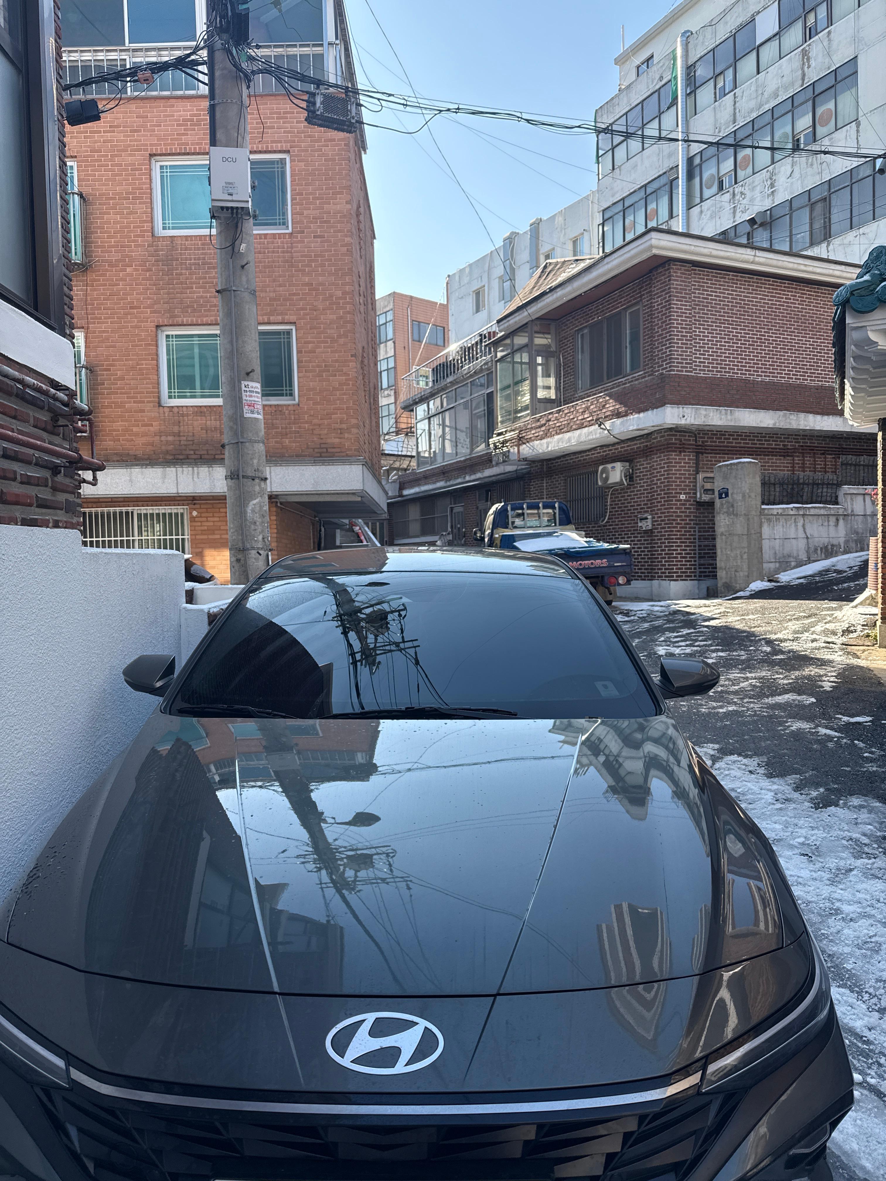 현대 아반떼 출고후기 전면 사진