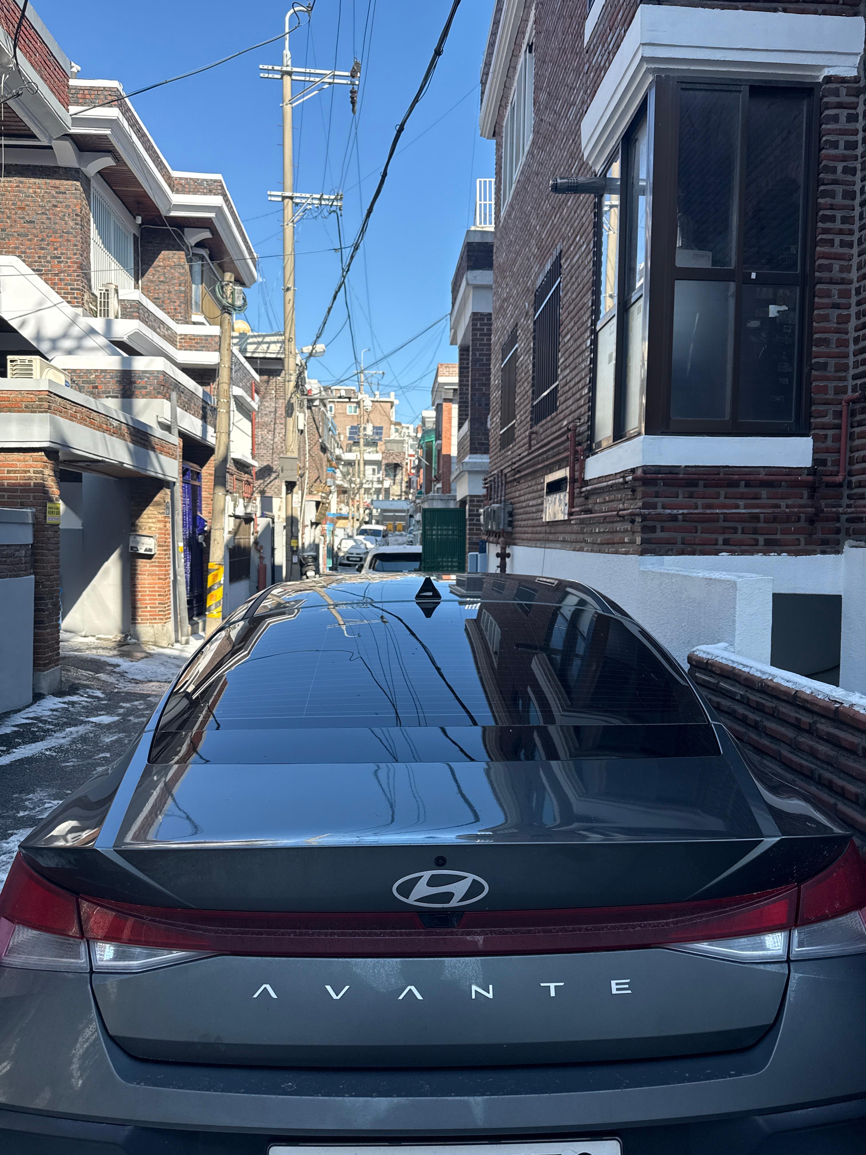 현대 아반떼 출고후기 후면 사진