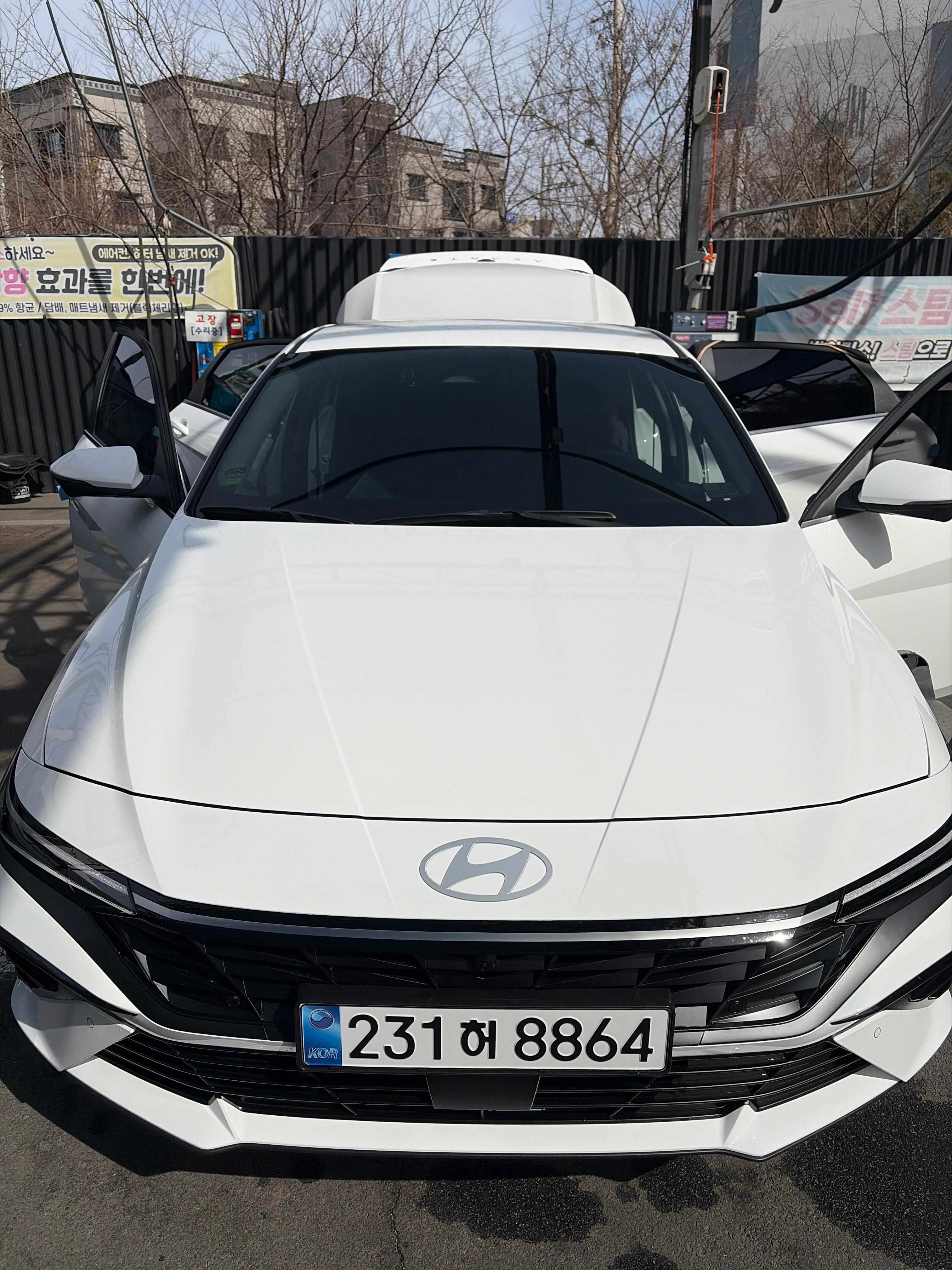 현대 아반떼 출고후기 전면 사진